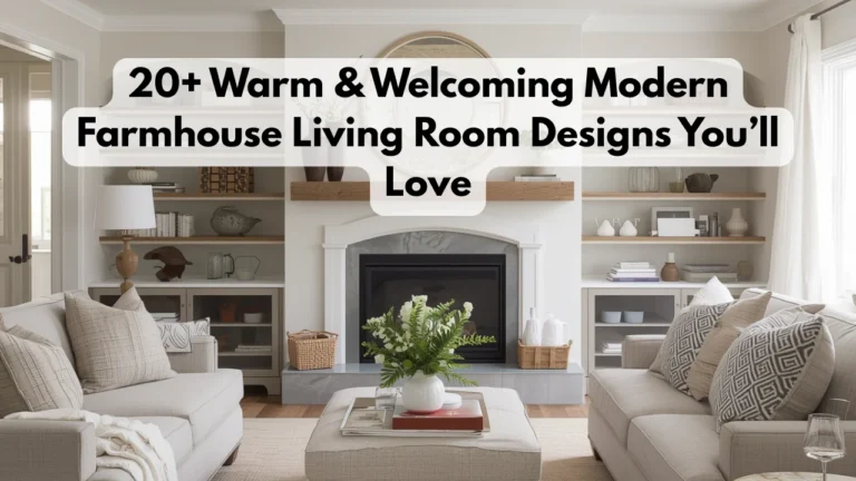 20+ Warm & Welcoming Modern Farmhouse Living Room Designs You’ll Love