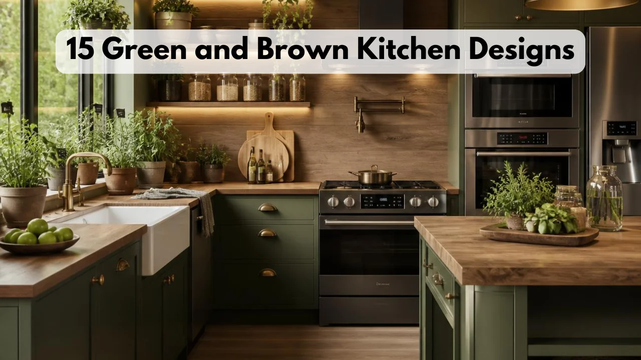 15 Green and Brown Kitchen Designs