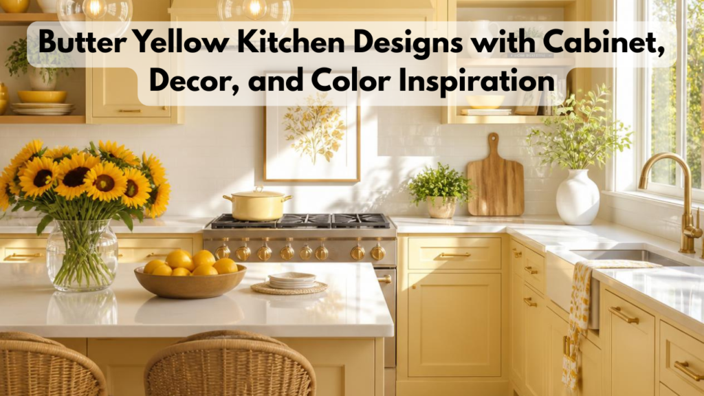 Butter Yellow Kitchen Designs with Cabinet, Decor, and Color Inspiration